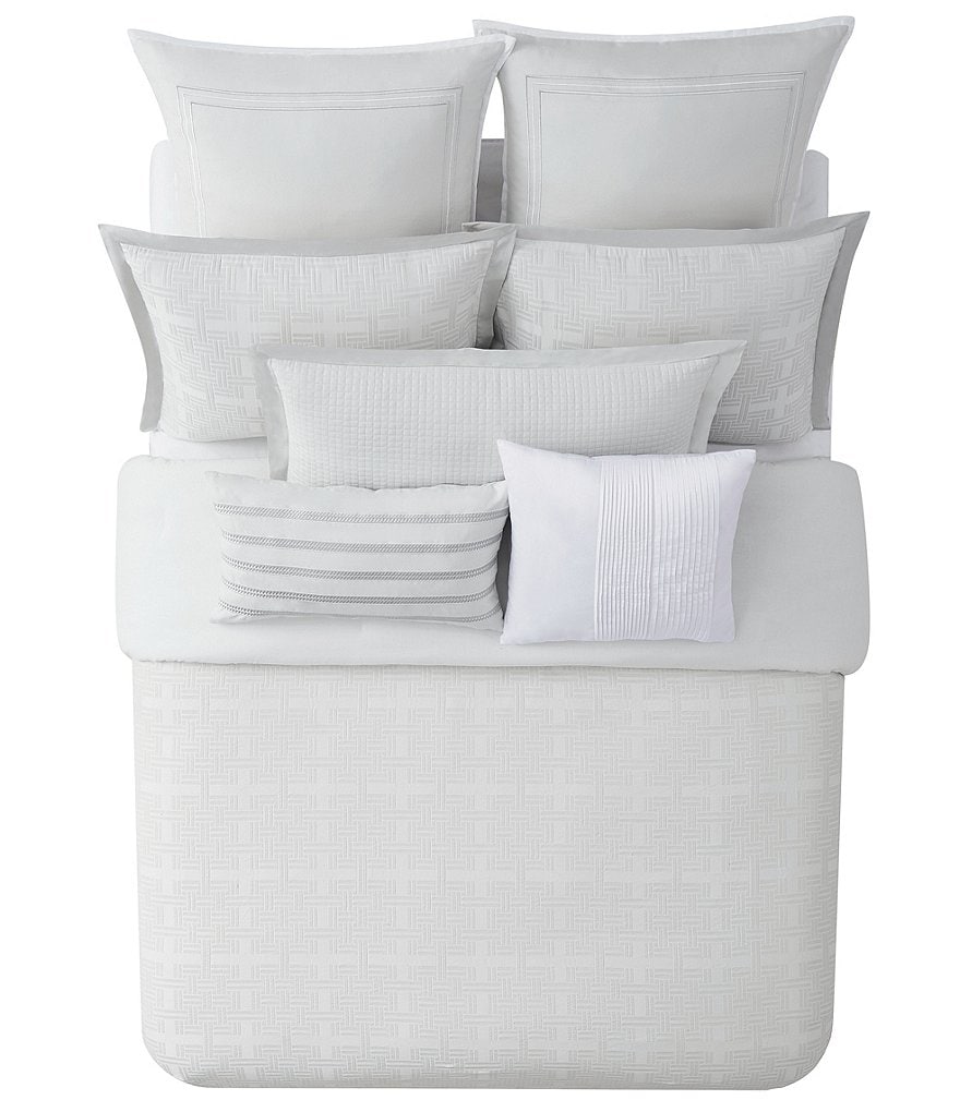 Charisma Bedford White Pleated Square Pillow