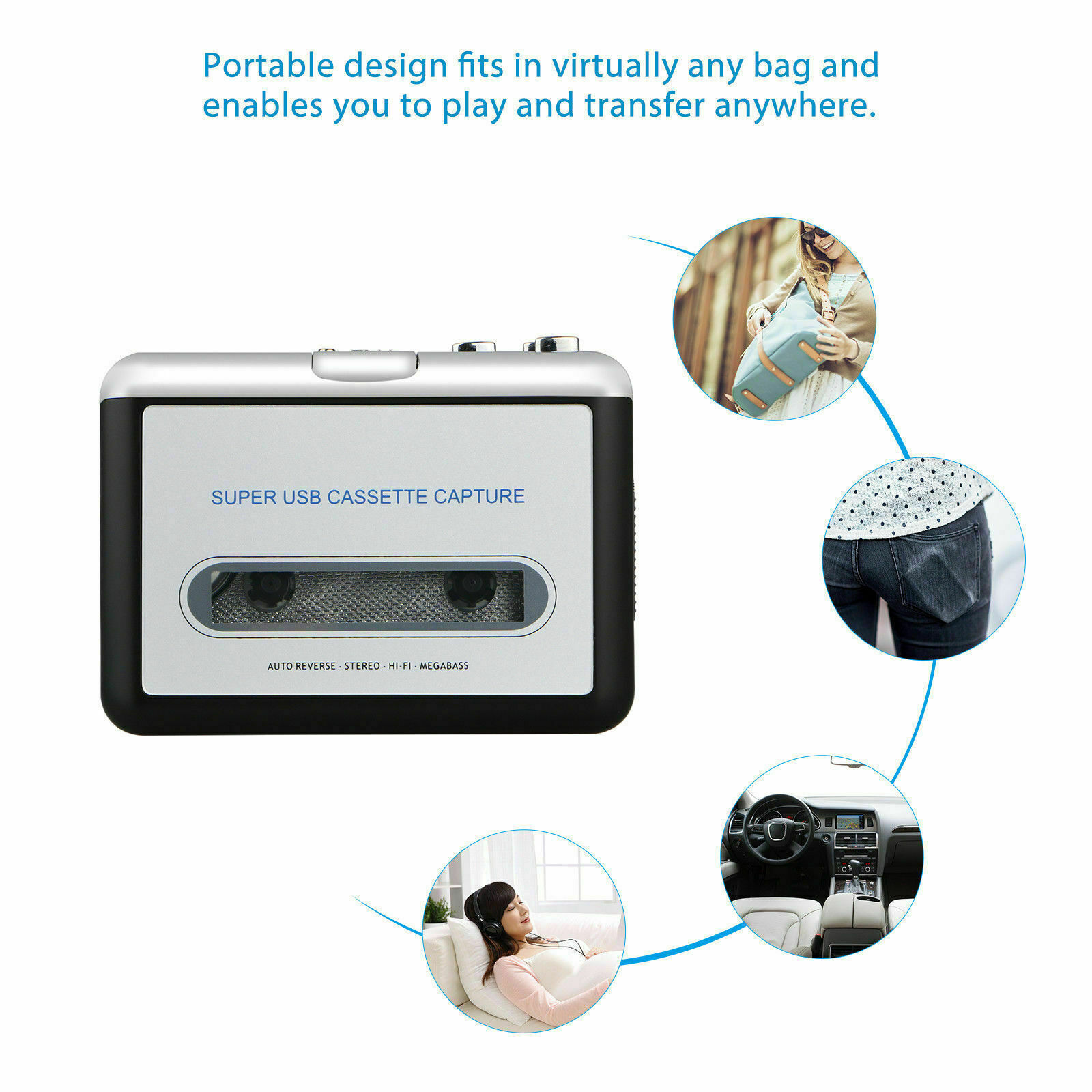 Tape to PC USB Cassette MP3 CD File Converter Capture Digital Audio Music Player