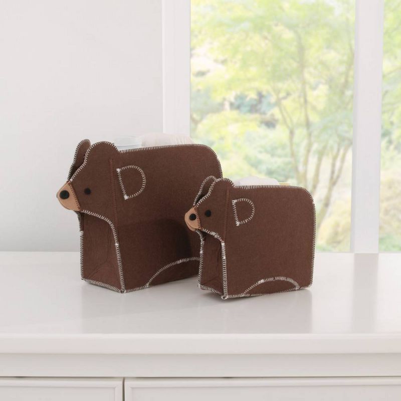 Little Love by NoJo Orange Fox Felt Storage Caddy - 2pc