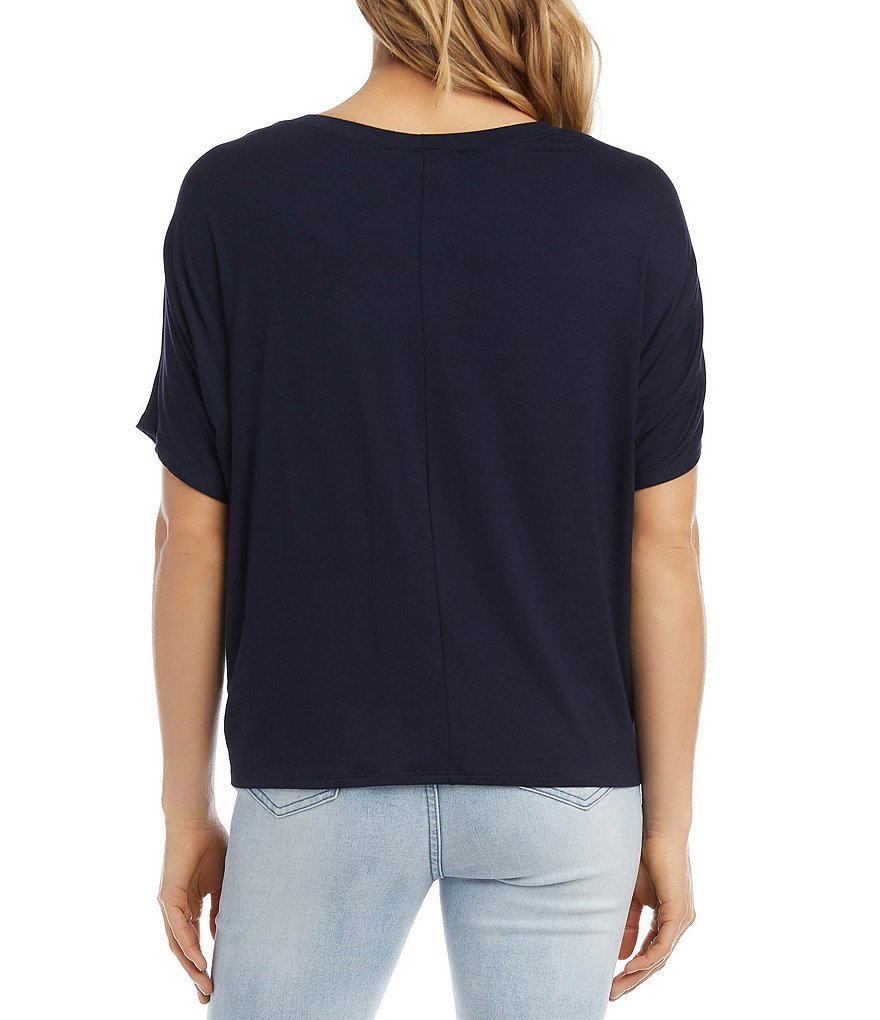 Karen Kane Short Sleeve Twist Front Top