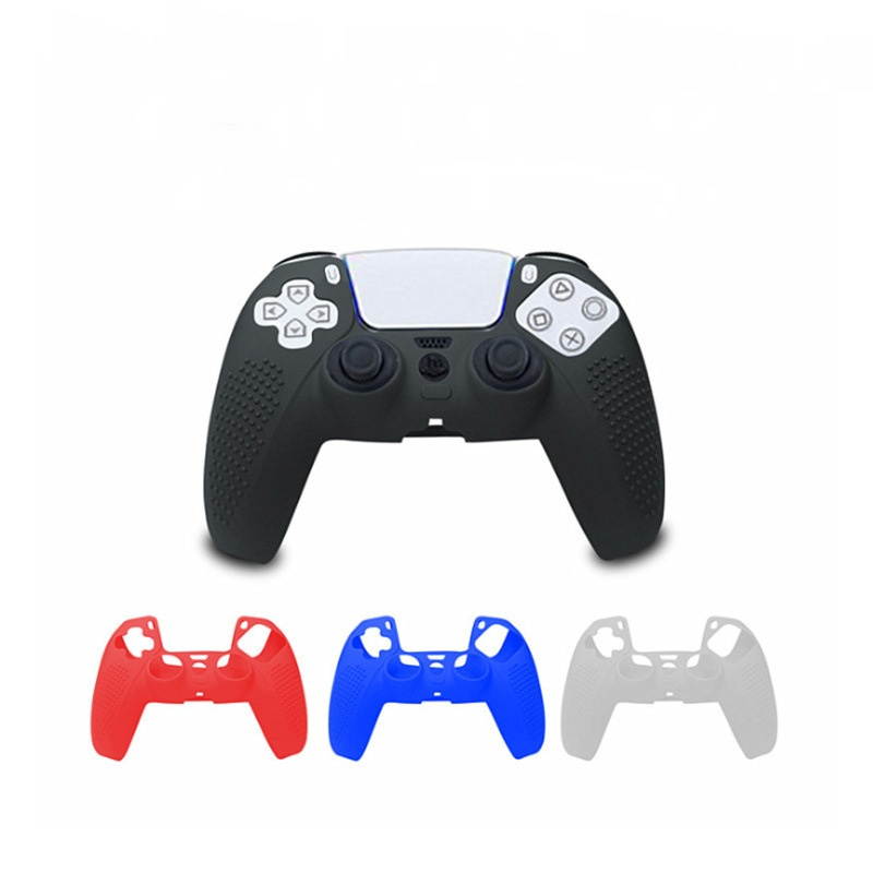 Silicone Protective Casefor PS5 Game Controller Non-Slip Protective Sleeve Cover for Playstation 5 Gamepad-White