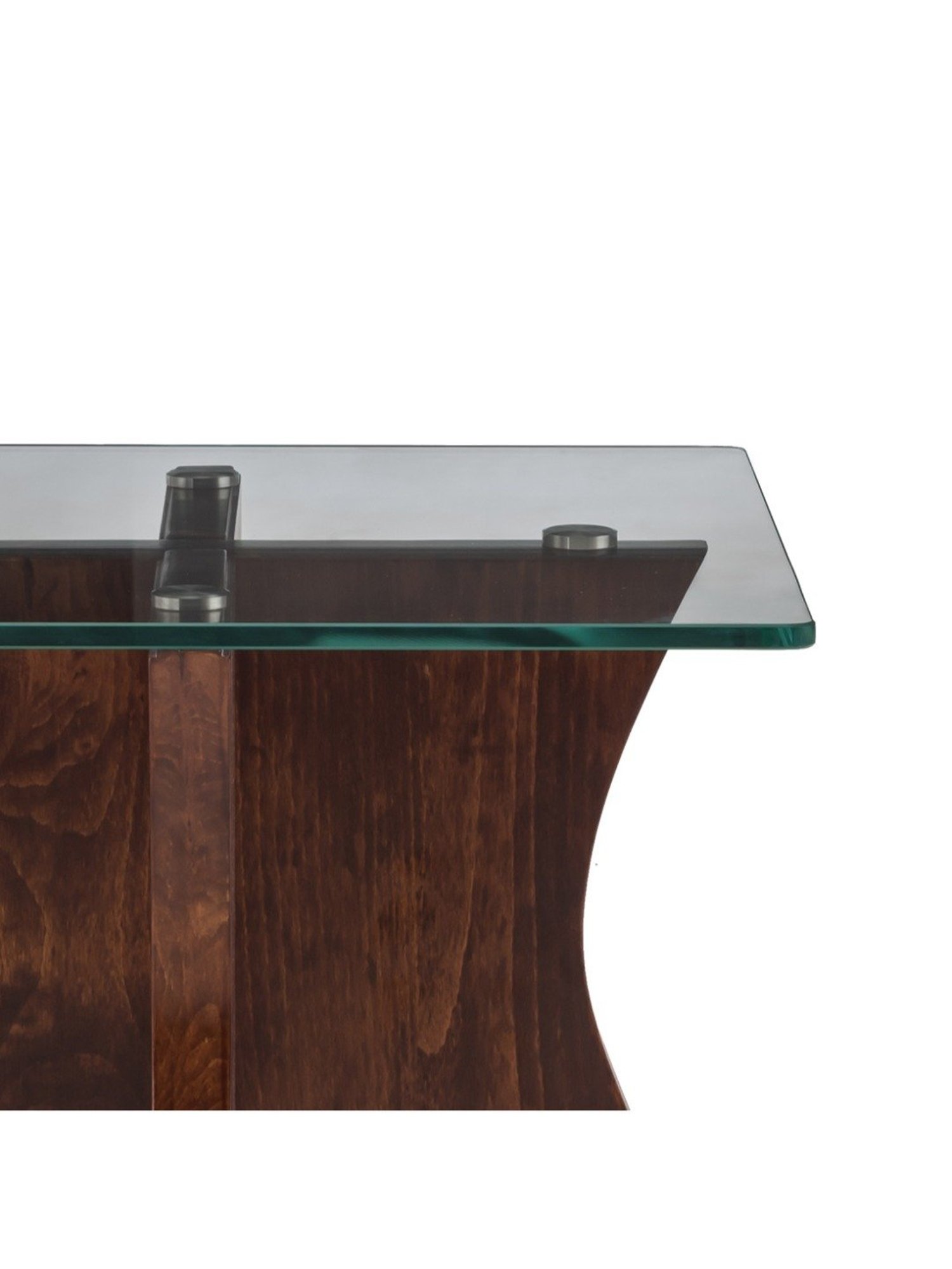 Durian Basil Dark Brown Solid Wood Side & End Table in Oak Finish