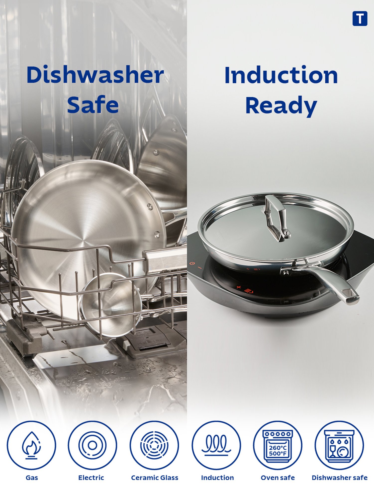 HAZEL Silver Induction Bottom Tope Stainless Steel Patila - 17.7 cm (2500 ml)