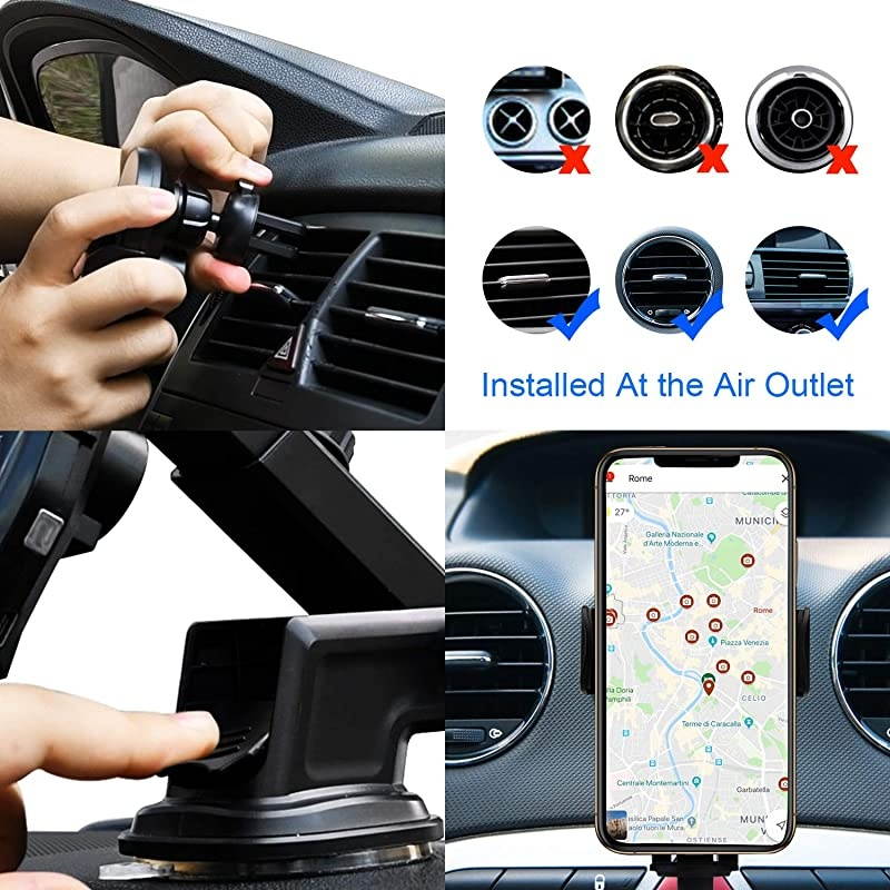 Wireless Car Charger Mount Smart Sensor |Fast Charging|AutoClamping|Case Friendly|Qi Charging Mount Compatible with iPhone Xs Max XR X 8 Plus Samsung Galaxy Note 10 9 S10+ S10 S9