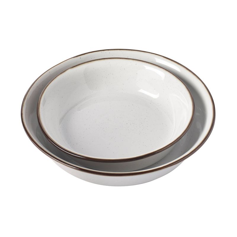 2pc Stoneware Geneva Shallow Nesting Bowls  - Tabletops Gallery