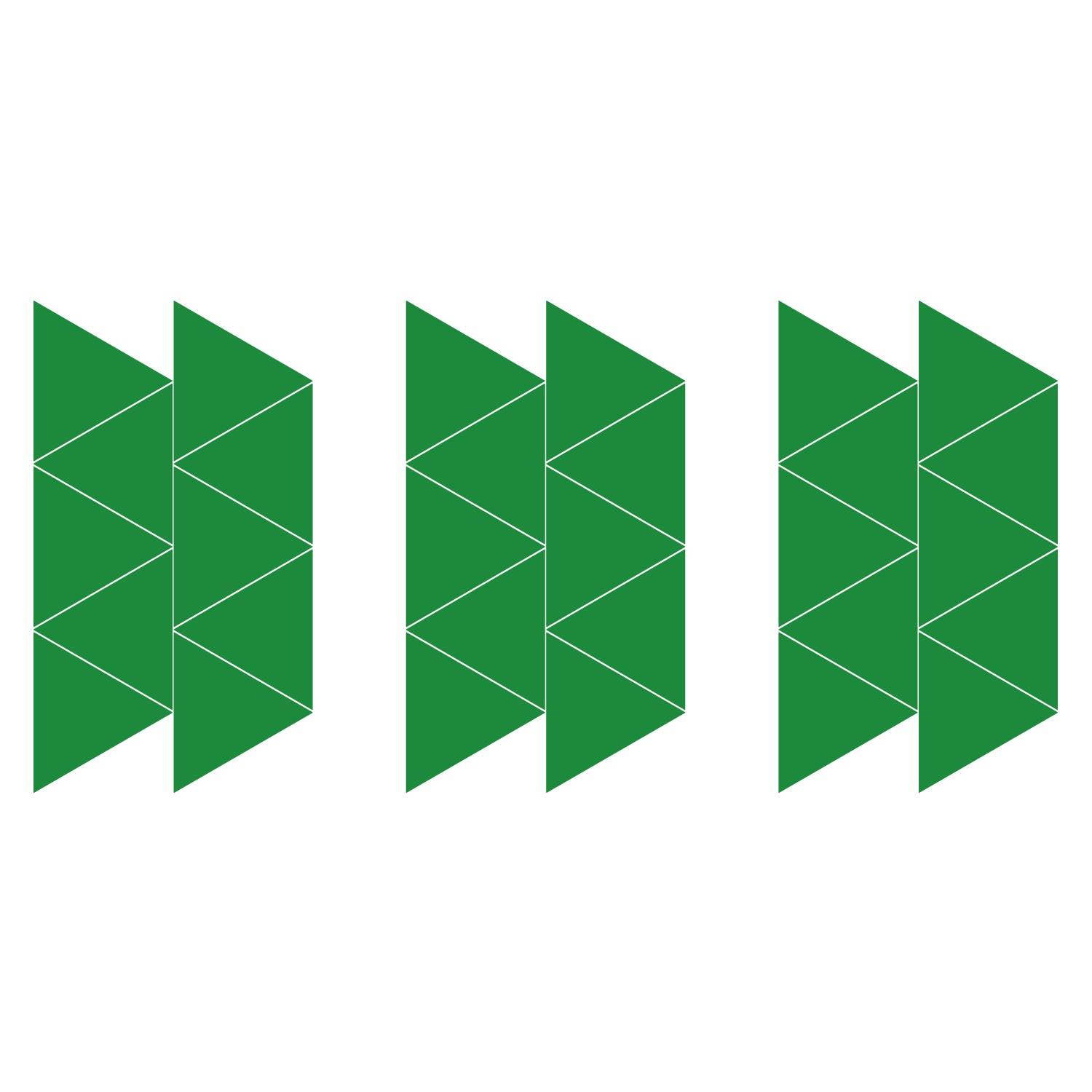 LiteMark 2 Inch Black Removable Triangle Decals - Pack of 84