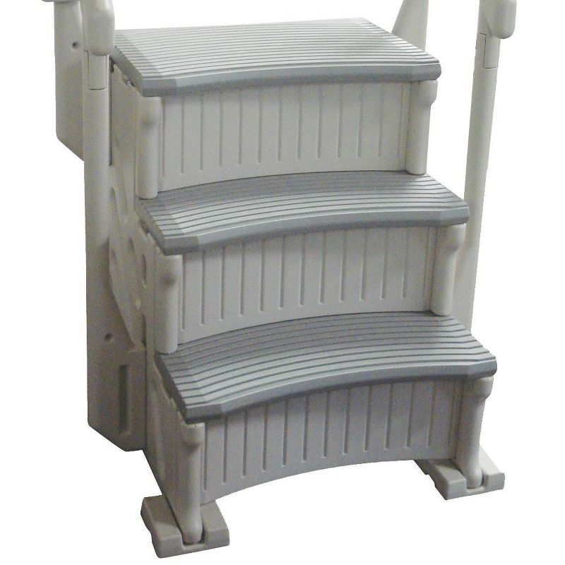 Confer CCXIG Gray Inground Swimming Pool Grand Entry Curve Steps Stairs + Mat