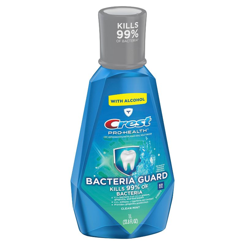 Crest Pro Health Mouthwash Bacteria Guard with Alcohol - 1L