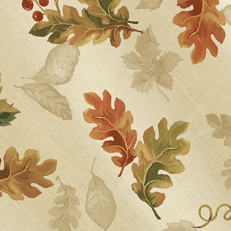 Swaying Leaves Allover Print Fall Napkins, Set of 8 - 17" x 17" - Ivory - Elrene Home Fashions