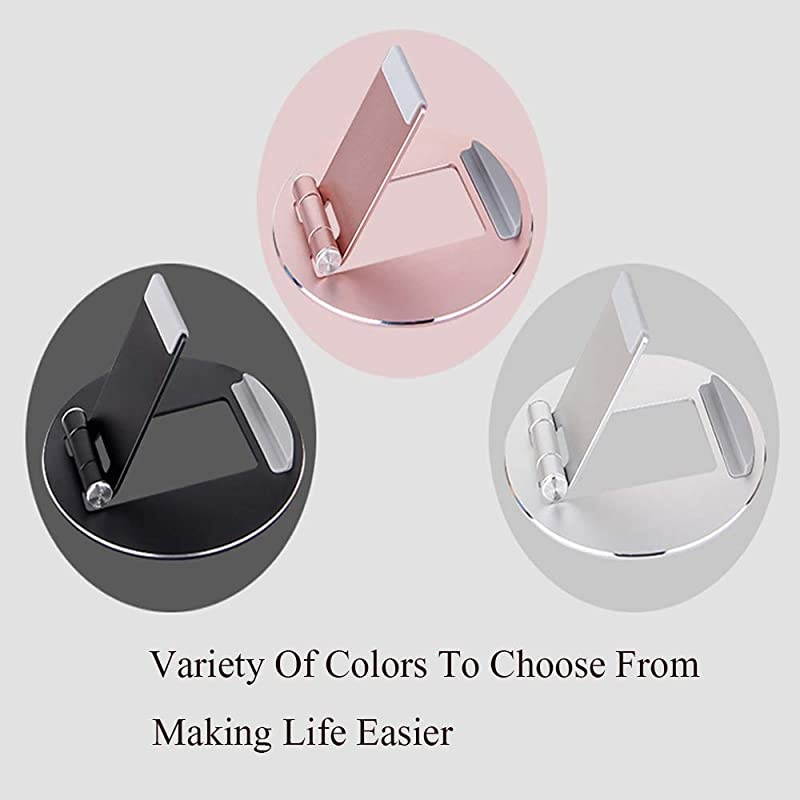 Tablet Stand Adjustable Aluminum Desktop Tablet Phone Holder Compatible with Tablet iPad MiniiPhone X87 Plus76s6 Samsung Galaxy Tablet 4105quot Black