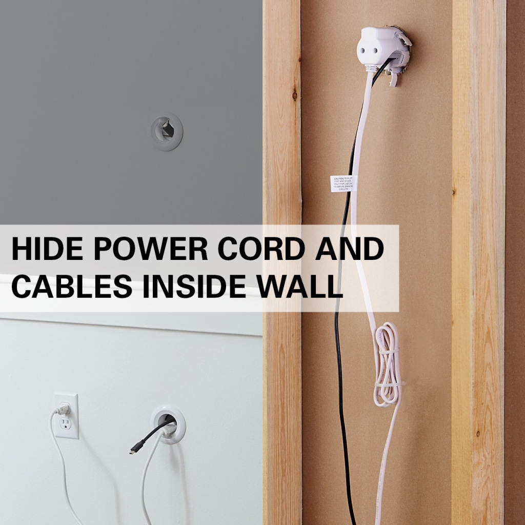 SANUS WSIWP1-W1 Wireless Speakers In-Wall Power Kit Cable Management Hides Cables Behind Wall
