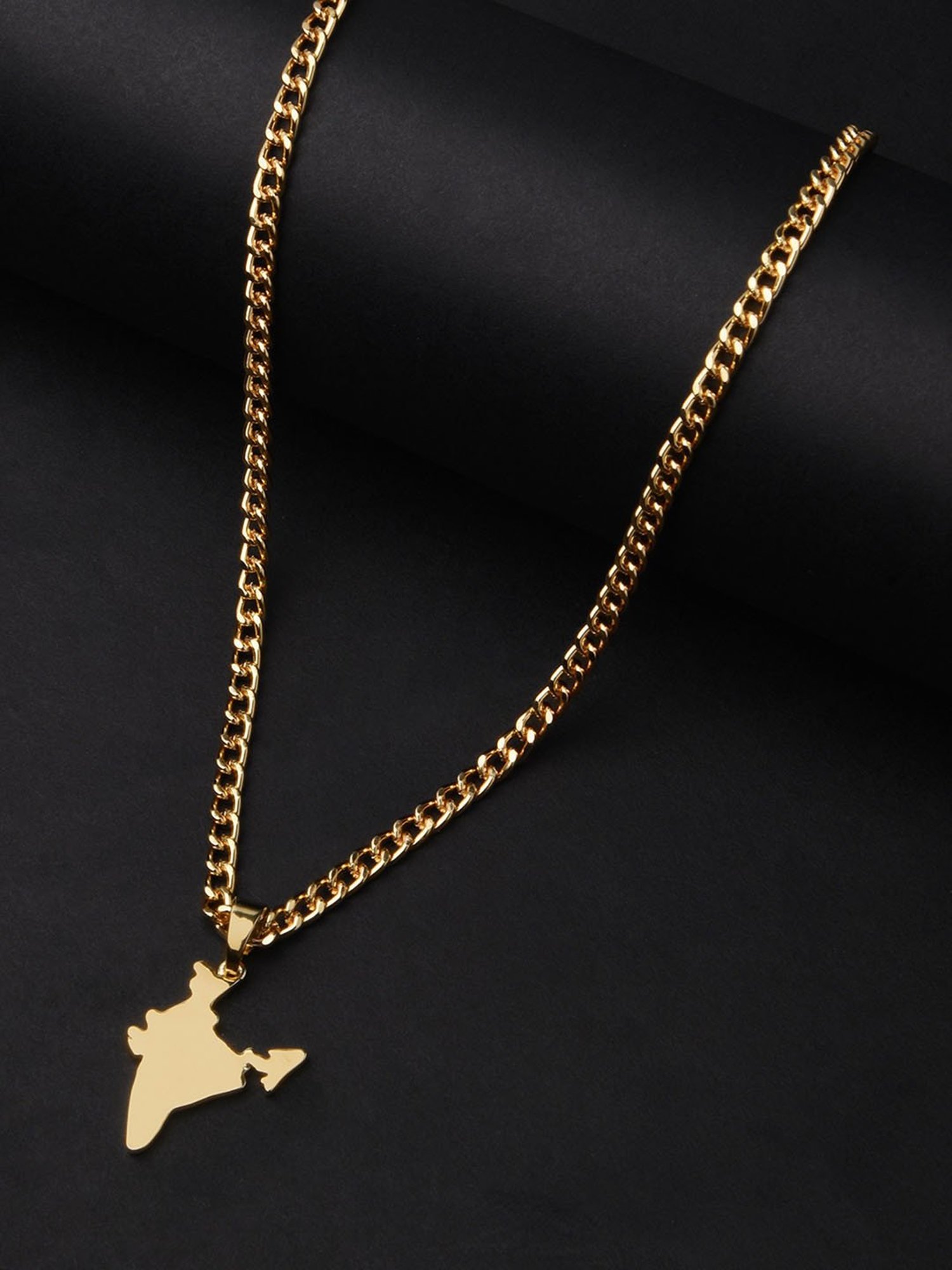 The Bro Code Gold-Plated India Pendant Necklace for Men