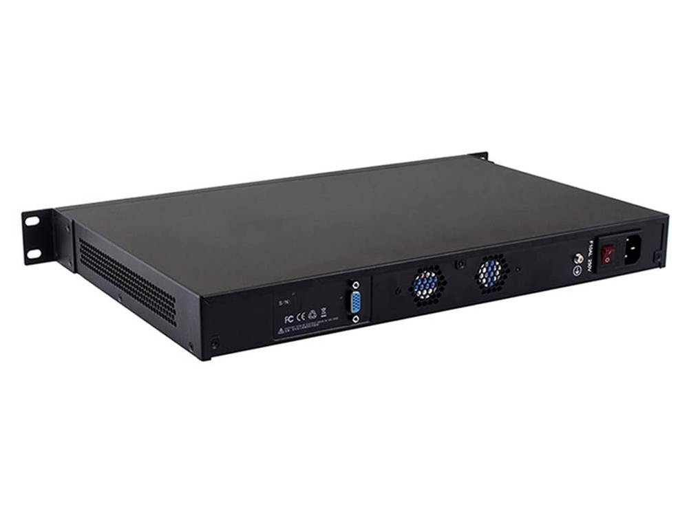 Partaker R7 Firewall VPN,1U Rackmount,Network Security Appliance,Router PC,Intel Celeron 3855U/3865U,(Gray),[8*Lan/2*Optical SFP/2USB3.0/1COM/1VGA],(2G RAM/32G SSD)