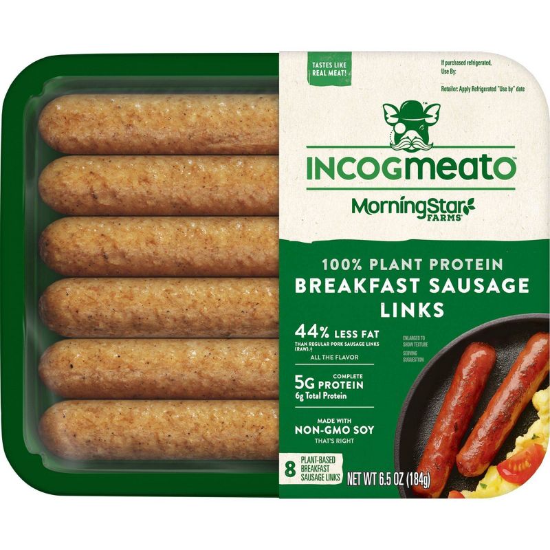 Morningstar Farms Incogmeato Frozen Breakfast Sausage Link - 6.5oz