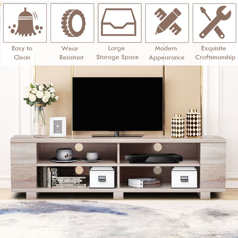 Costway TV Stand Entertainment Media Center Console For TV's up to 60'' w/Storage Shelves