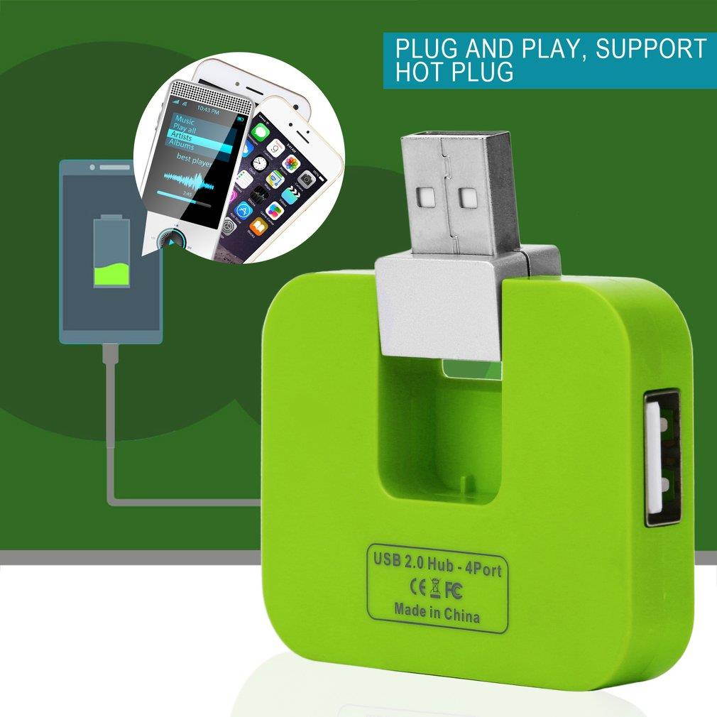 480Mbps 4Ports USB 2.0 High Speed Portable USB HUB for PC Laptop Phone