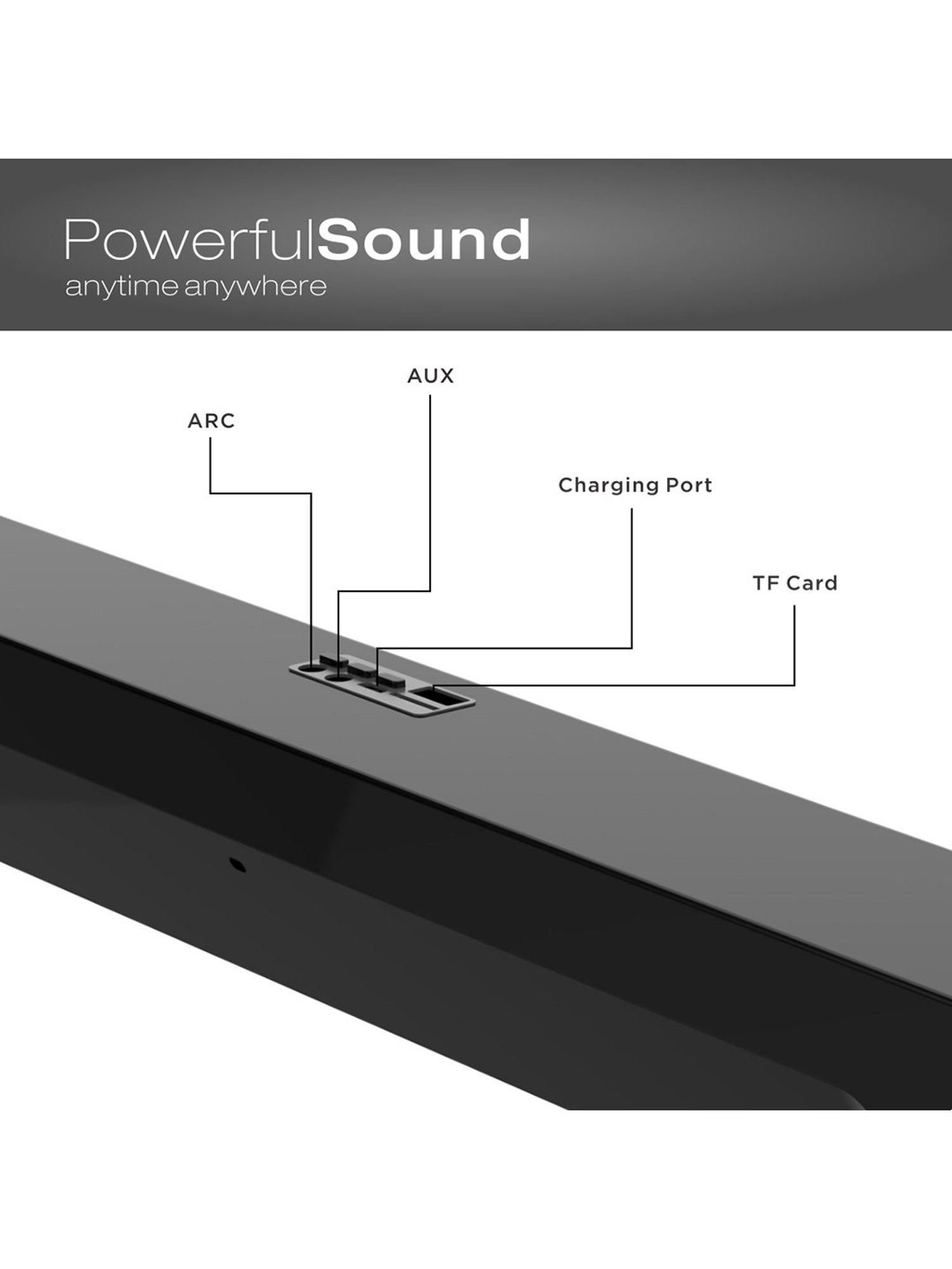 Portronics Decibel 24 | 10W Bluetooth Soundbar Speaker With In Built Mic (Black)