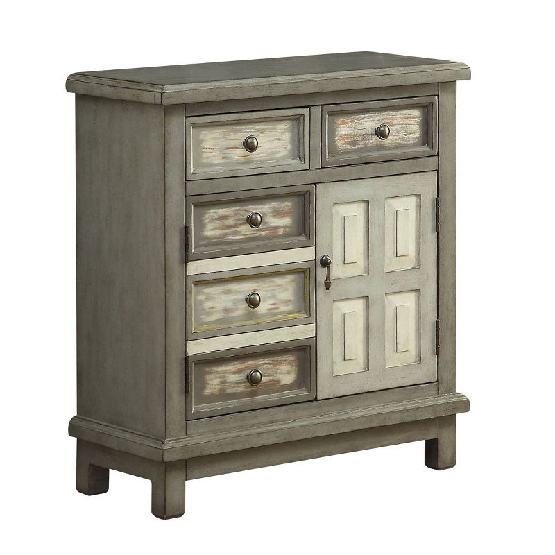 Homestead 2 Drawer 2 Door Cabinet Gray - Treasure Trove Accents