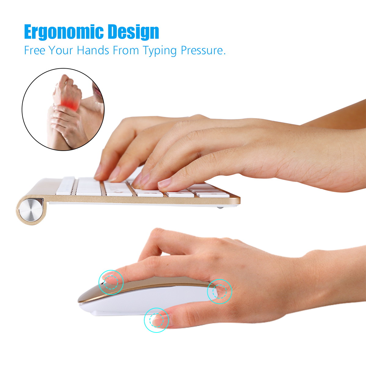 2, 60% Wired/Wireless Mechanical Keyboard (Kailh Box Brown Switch/White Case) - Full Keys Programmable - True RGB Backlit - Tap Arrow Keys - Double Shot PBT Keycaps - NKRO - 1900mAh Battery