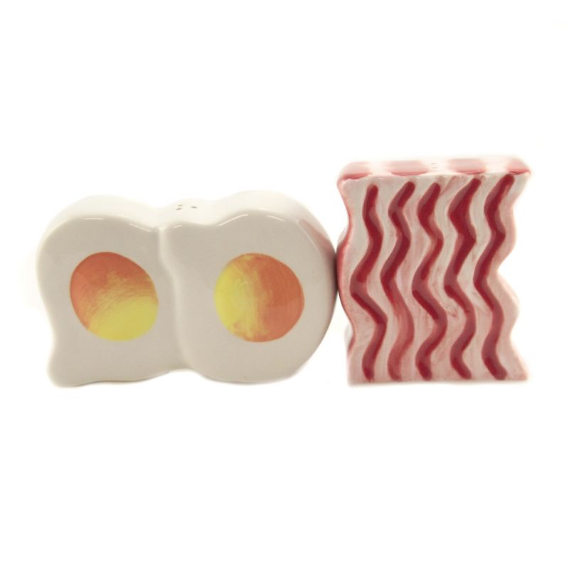 Tabletop 2.5" Bacon And Egg Salt Pepper Magnetic Breakfast Pacific Trading  -  Salt And Pepper Shaker Sets