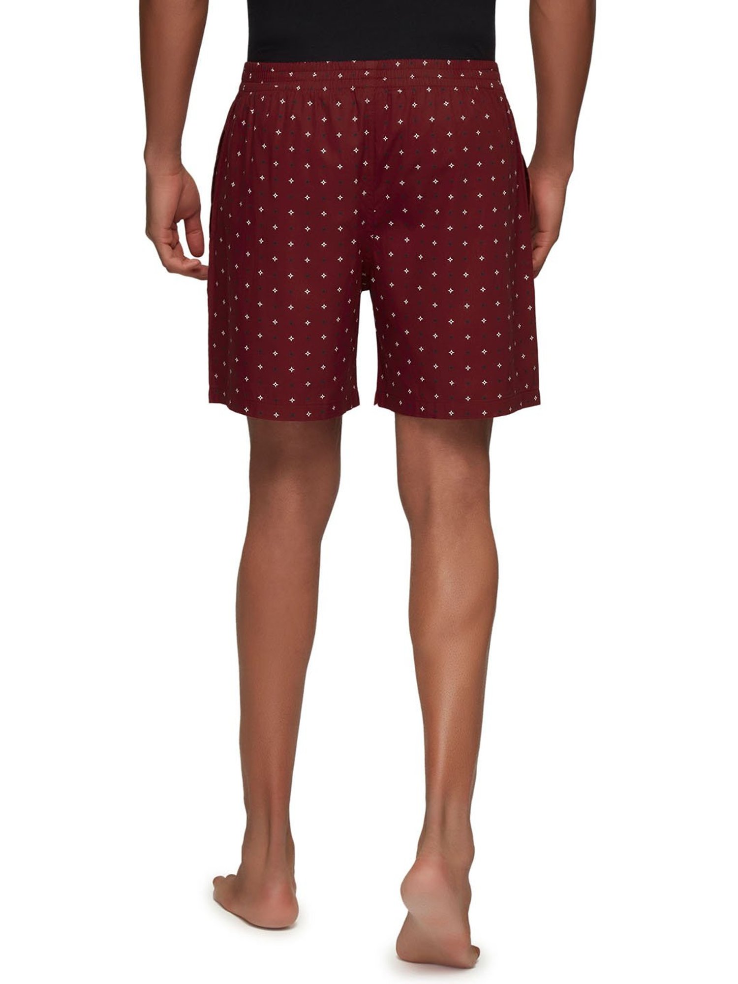 XYXX Maroon & Teal Green Printed Boxers - Pack of 2