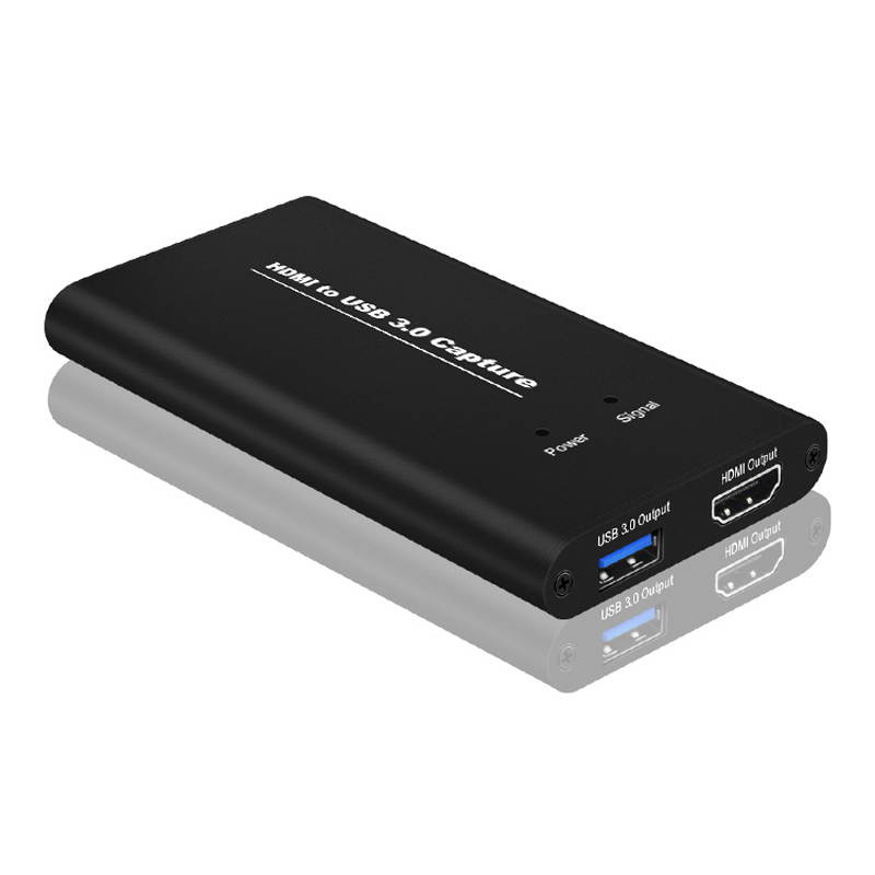 5Ports HDMI To USB3.0 1080P/60Hz Game Video Capture Card Live Streaming with Mic Input for PS4/XBOX/Switch/Camera Mobile Phone Outdoor Live Broadcast, plug and play , no need to install driver