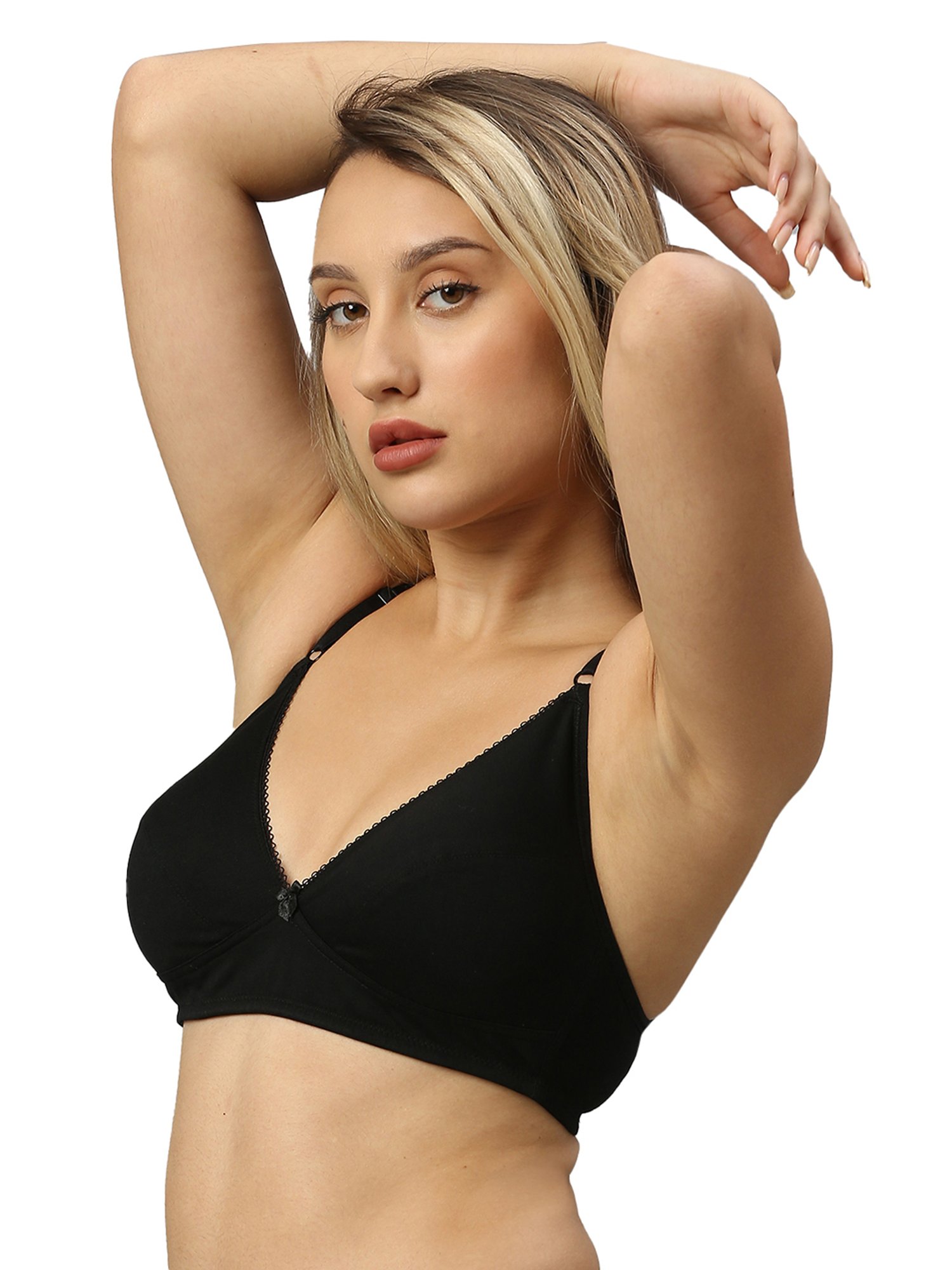 Smarty Pants Black Cotton Medium Coverage T-Shirt Bra