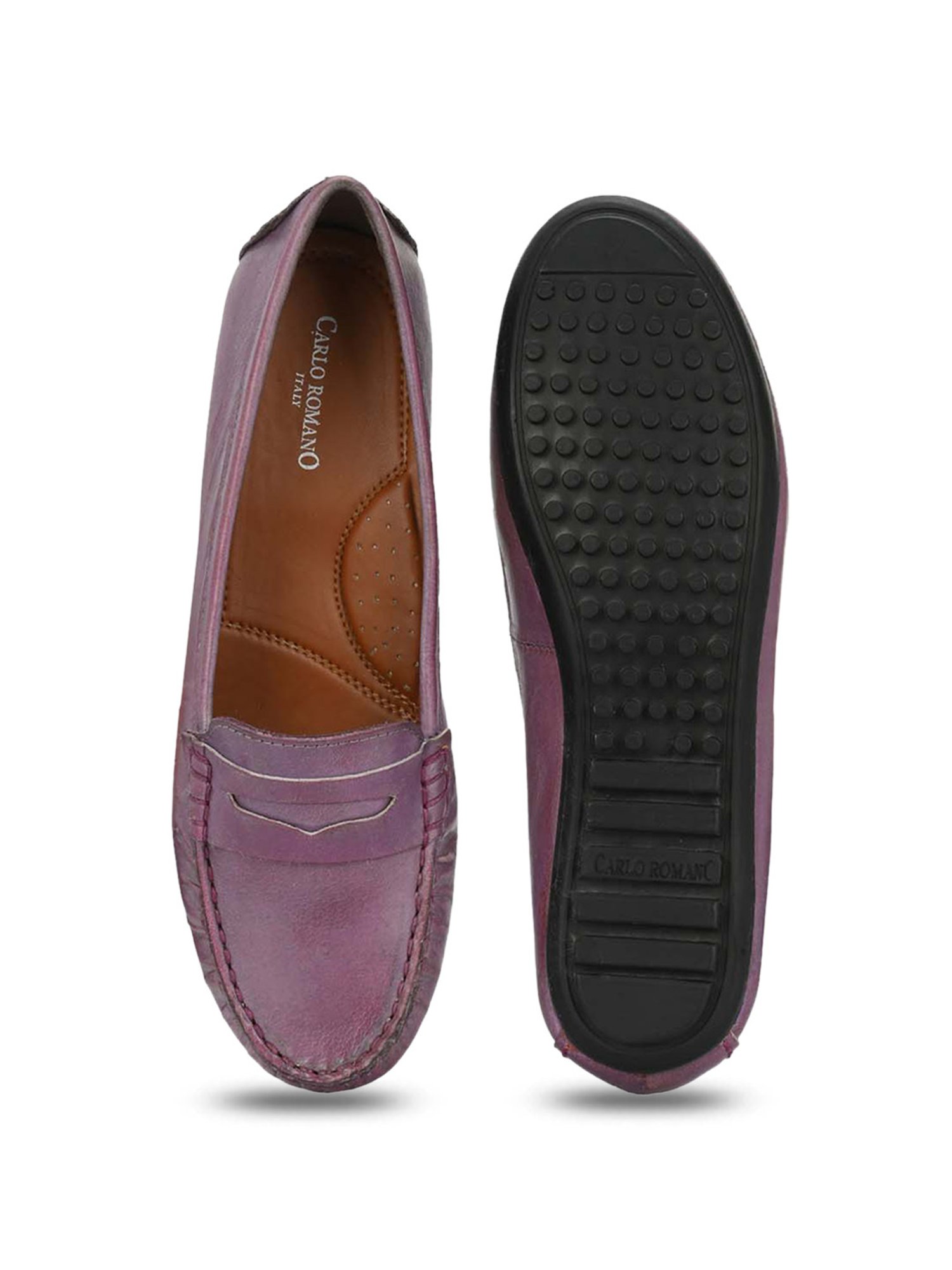 Carlo Romano Women's Purple Casual Loafers