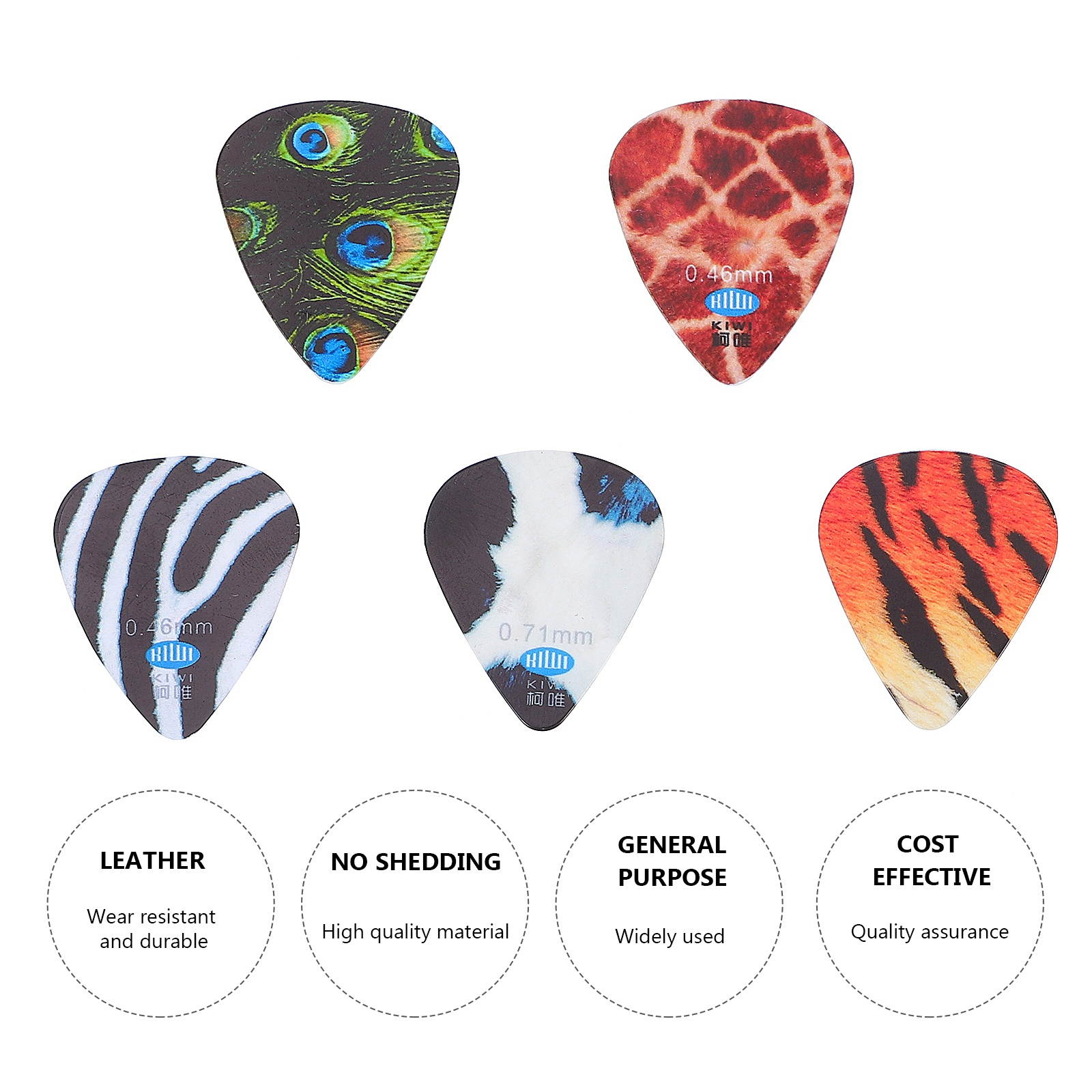 5Pcs Useful Lightweight Acoustic Guitars Picks Electric Guitar Picks Musical Instrument Accessories