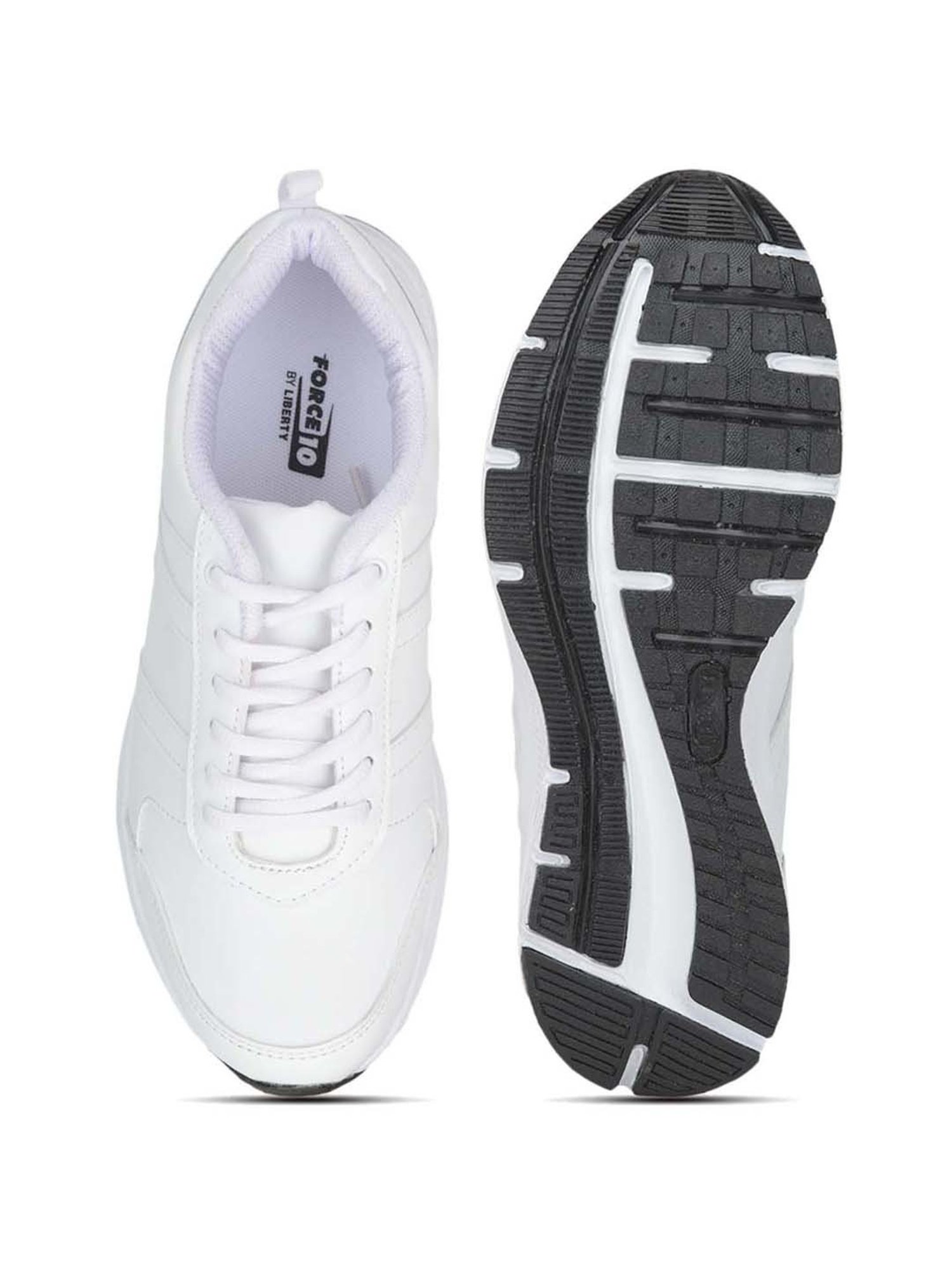 Force 10 by Liberty Men's White Running Shoes