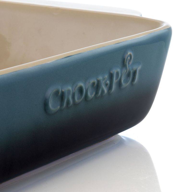 Crock Pot Artisan 5.6 Quart Stoneware Bake Pan in Blue