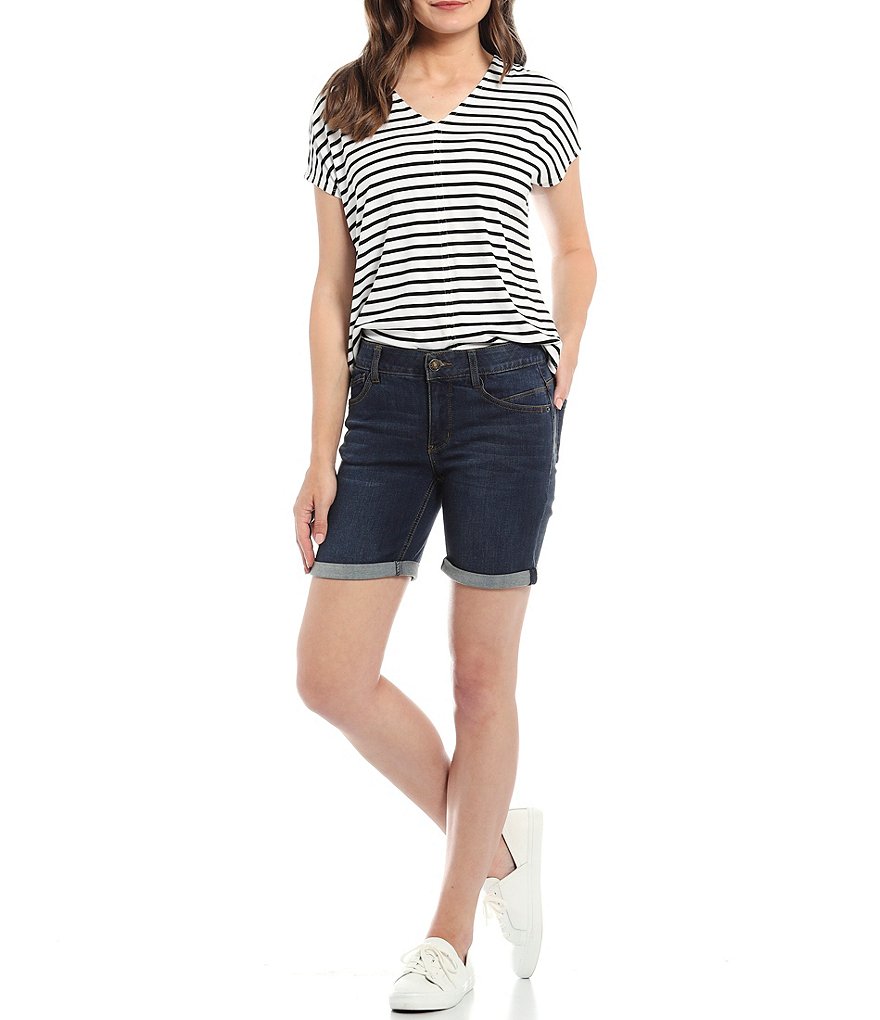 Gibson & Latimer Perfect Fit Roll Cuff Denim Shorts