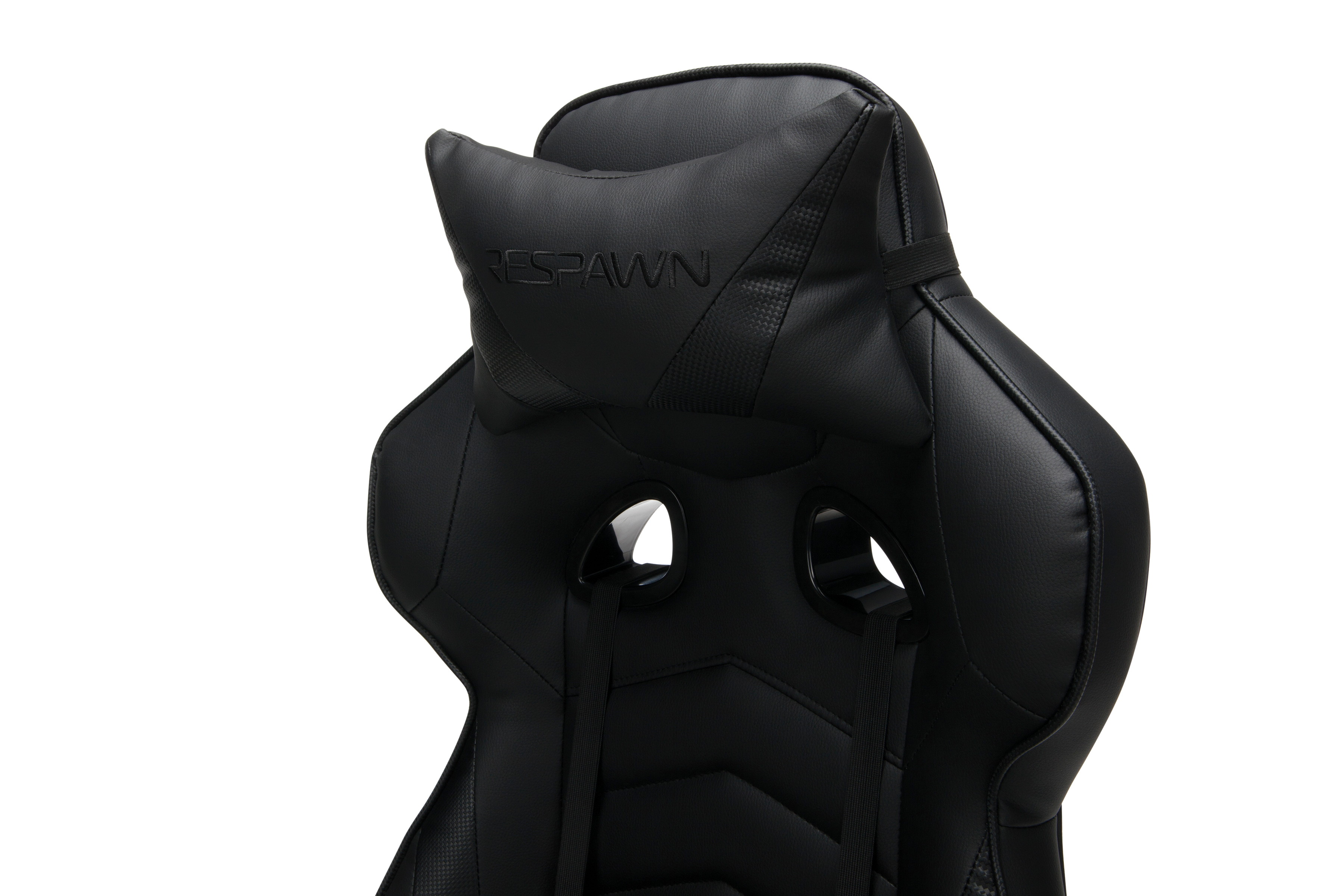 RESPAWN 110 Racing Style Gaming Chair, Reclining Ergonomic Leather Chair with Footrest, in White (RSP-110-WHT)