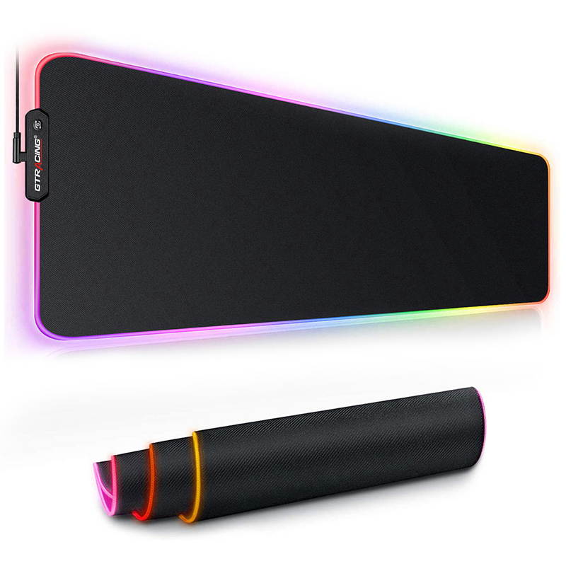 GTRACING RGB Gaming Mouse Pad,Extended Computer Keyboard Mat with Lighting Modes and Durable Stitched Edges and Non-Slip Rubber Base, Computer Keyboard Mousepads Mat,31.5X 11.8in