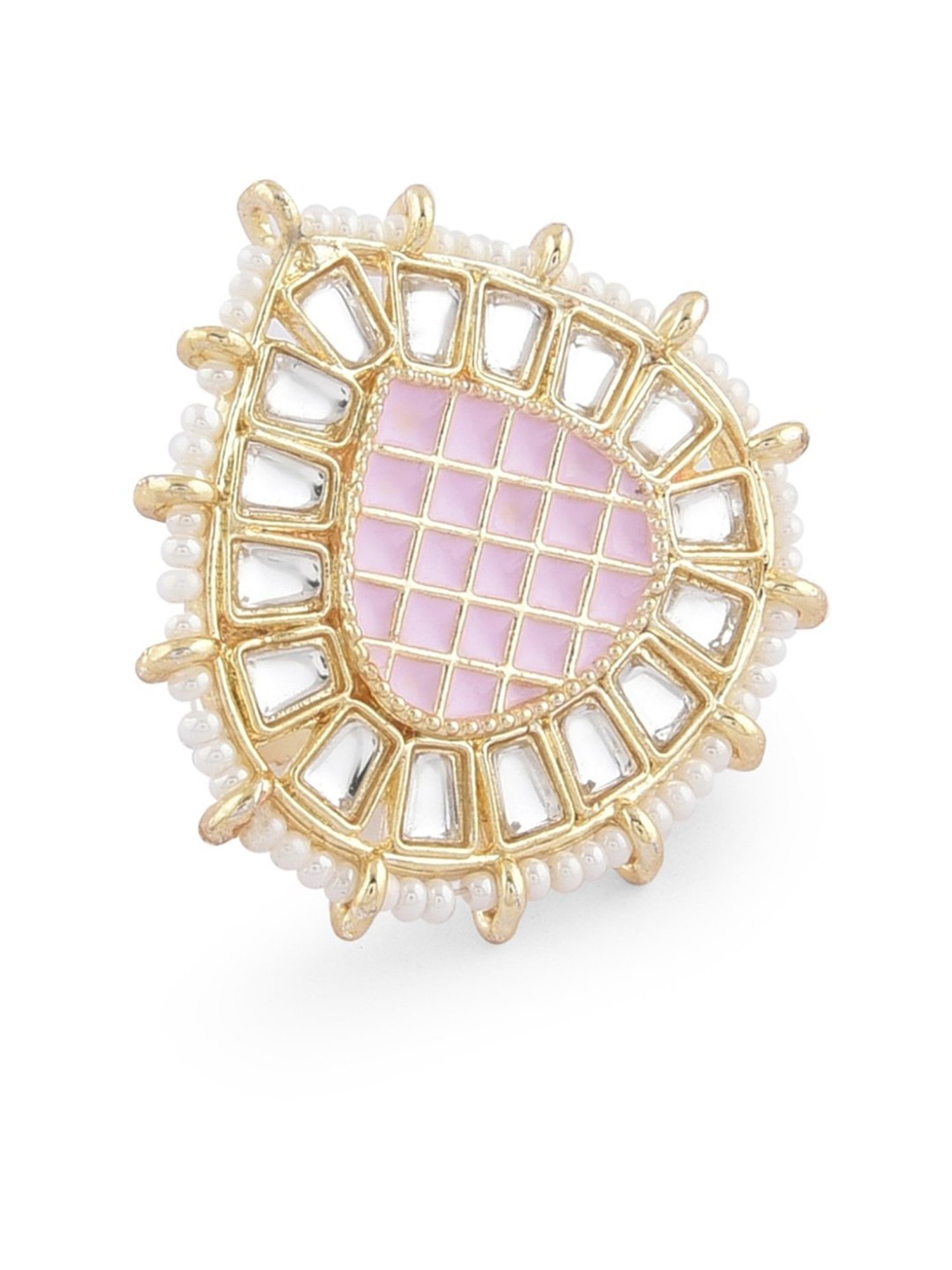 Accessorize London Women's Jewel Embellished Rings Set Of Three White