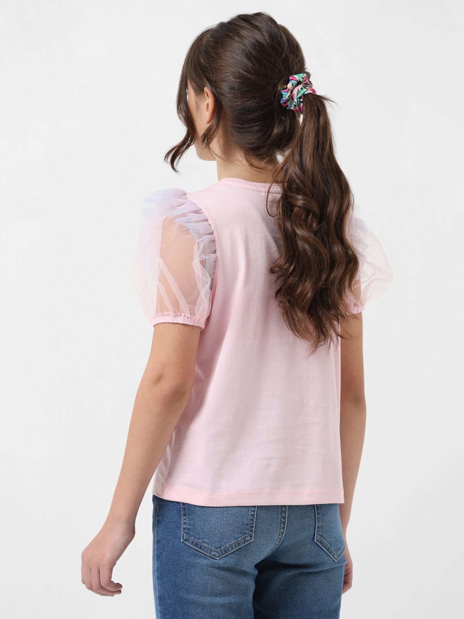 VERO MODA GIRL Pink Embellished Top