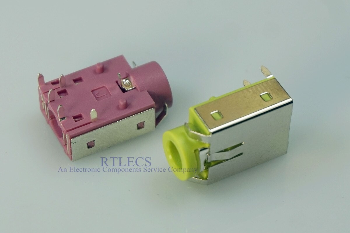 10 pcs Notebook TRS 3.5 mm audio Jack Through Holes PCB Horizontal 6 Pin 3 Pole Right Angle Tip Switch NO Ring Switch NC Shield