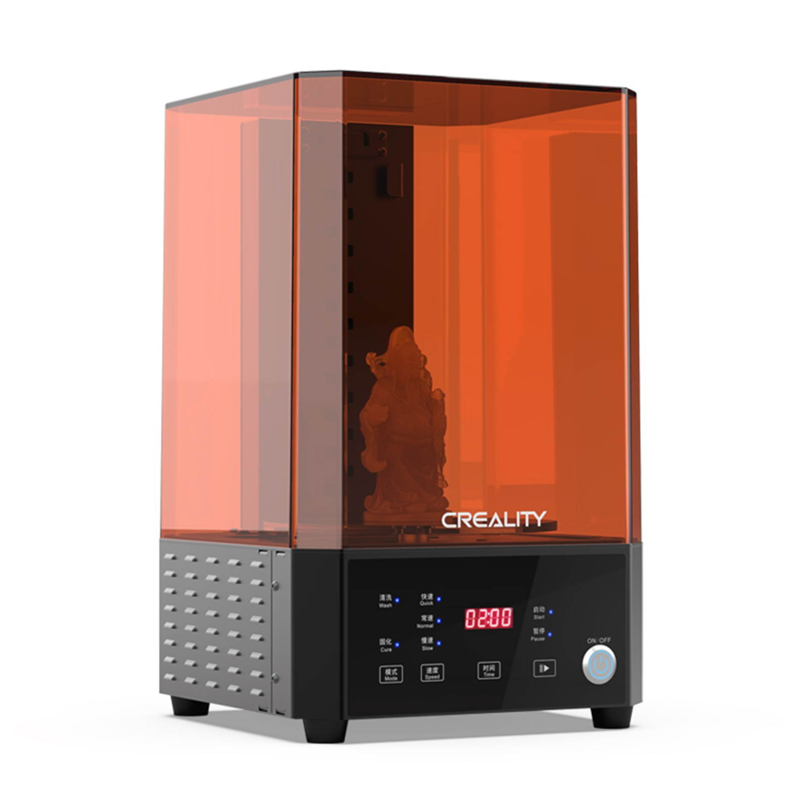 Creality All-in-one UV Curing and Washing Machine for SLA/DLP/LCD 3D Printed Resin Models, Three Gears Adjustable Speed, with Magnetic 360&deg;Rotatable Platform and Large Size Washing Container