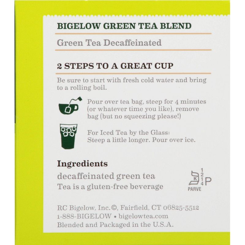 Bigelow Classic Green Tea Bags Decaffeinated  - 20ct