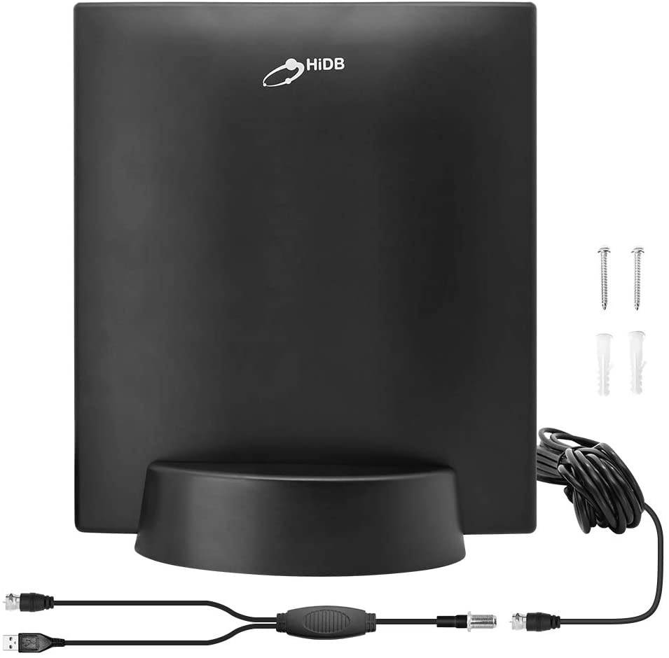 TV Antenna, Amplified HD Digital Indoor TV Antenna 150 Miles Range, Support 4K 1080P + Amplifier Signal Booster for 4K HD Local Channels&HDTV Free View Channels