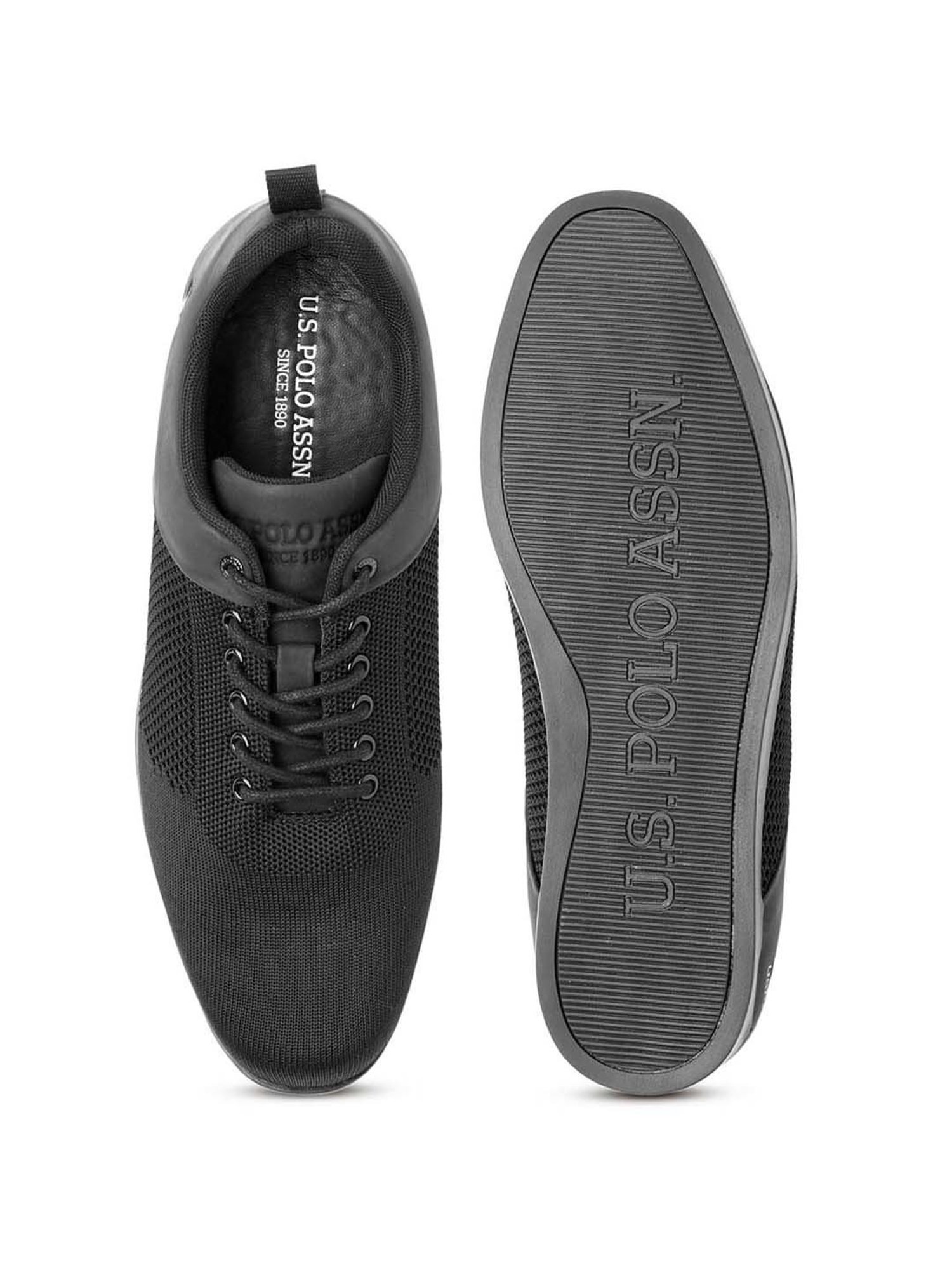 U.S. Polo Assn. Men's JUNIA 4.0 Black Casual Sneakers