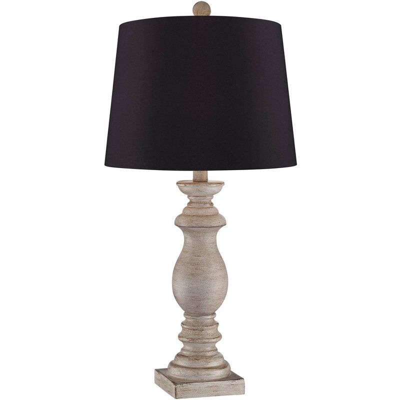 Regency Hill Patsy Beige Washed Black Shade Table Lamps Set of 2