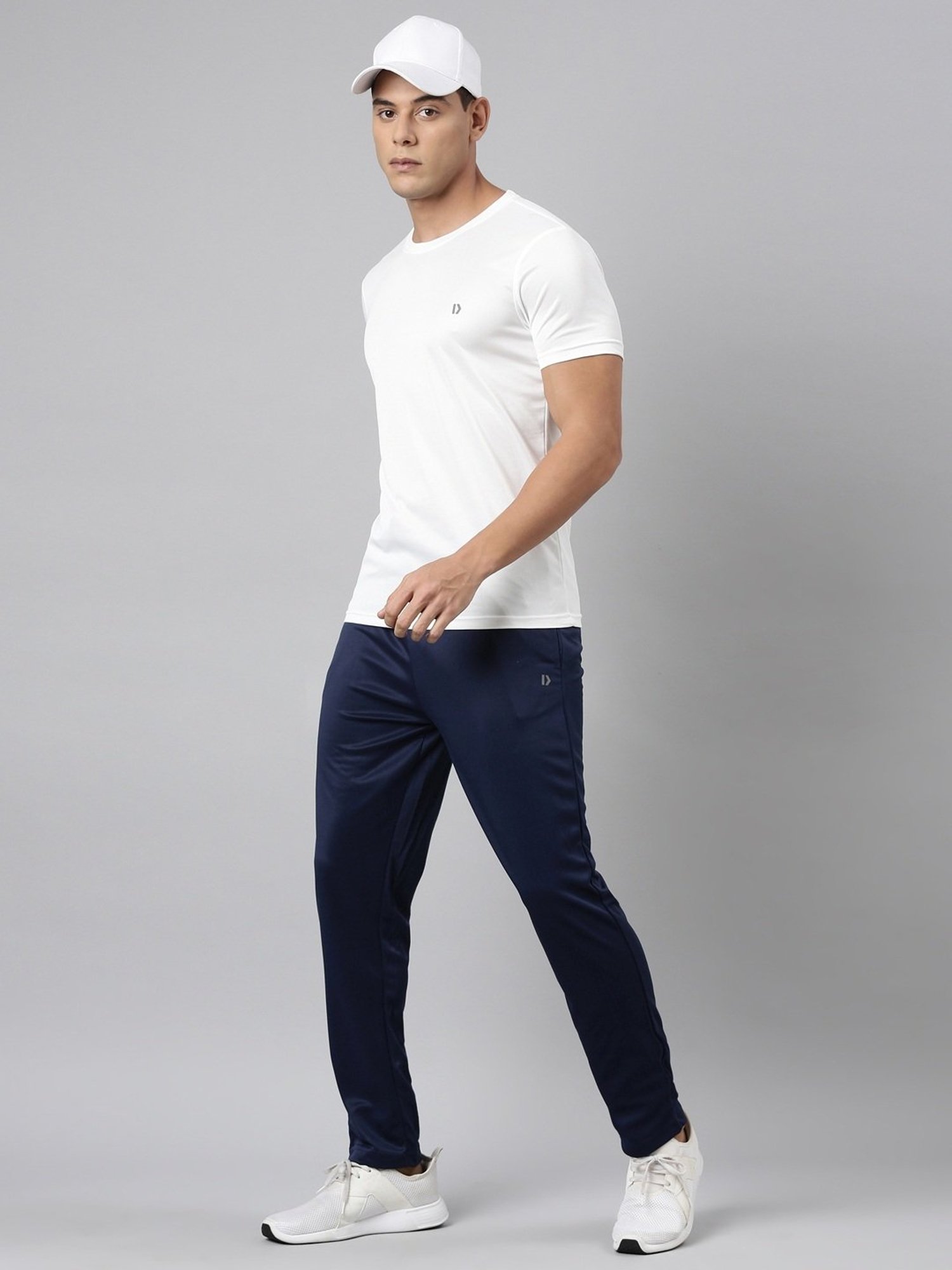 Dixcy Scott Originals Navy Blue Cotton Regular Fit Sports Trackpants