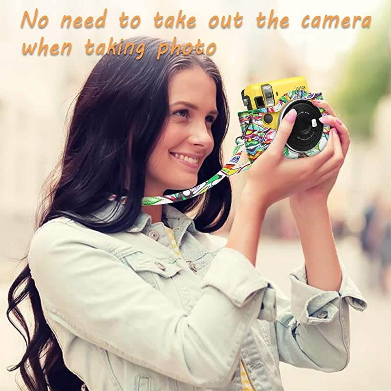 Protective Case for Fujifilm Instax Mini 70 - Premium Vegan Leather Bag Cover for Fujifilm Instax Mini 70 Instant Film Camera with Removable Adjustable Strap, Love Tree