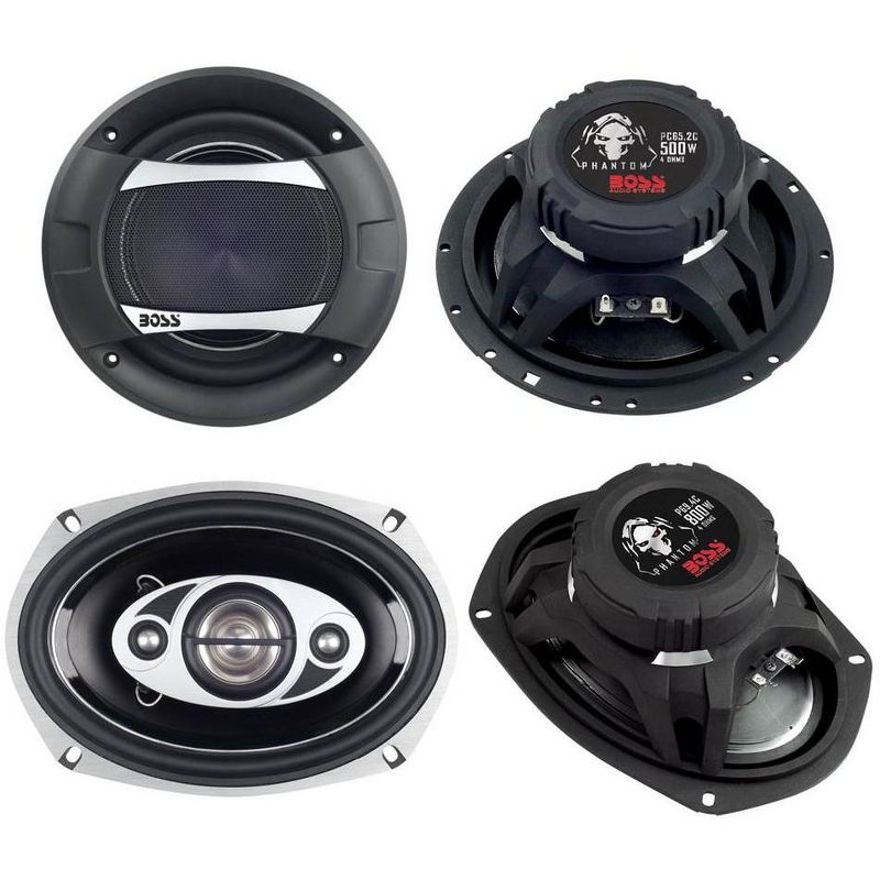 Boss PC65.2C 6.5" 500W 2-Way + 2) Boss P694C 6x9" 800W 4-Way Car Speakers