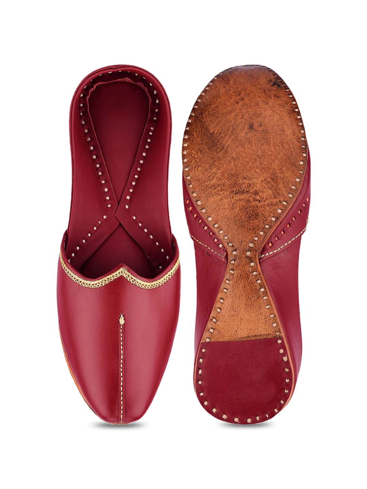 Fausto Men's Brown Ethnic Juttis