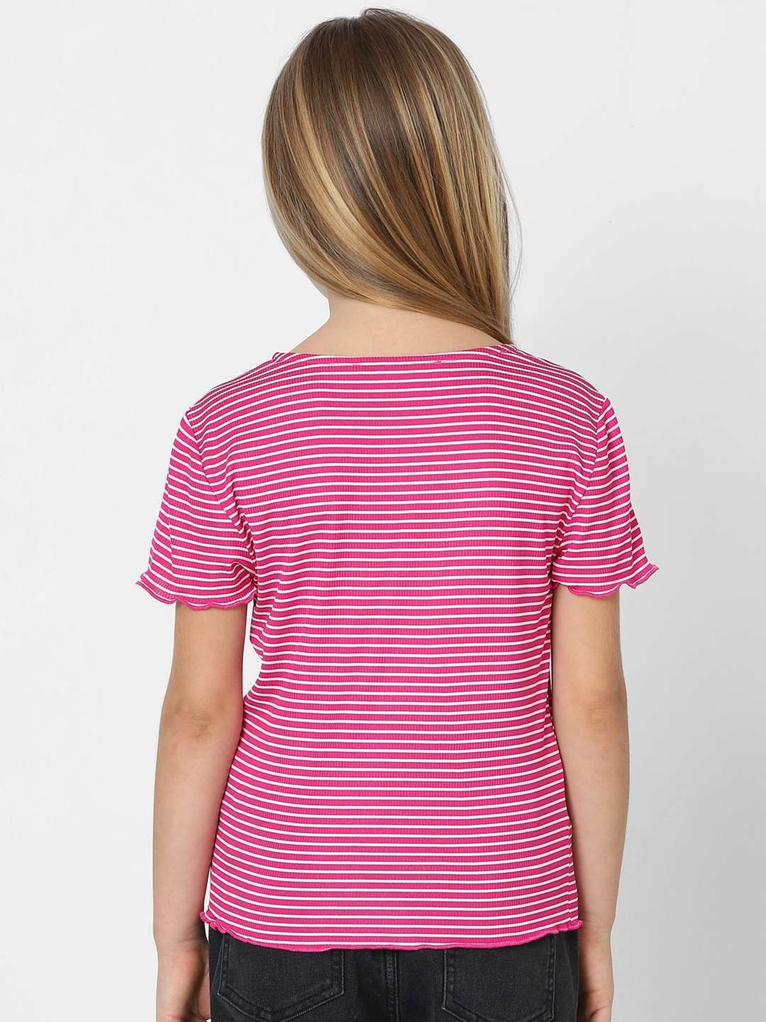 KIDS ONLY Pink Striped T-Shirt