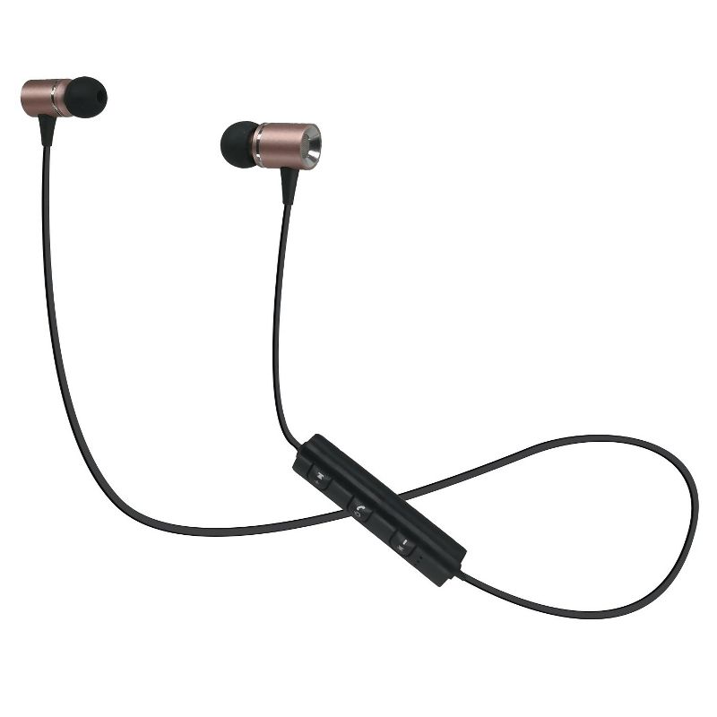 Morpheus 360 EB3500R Wireless Sport Bluetooth Earbuds, Sweatproof Stereo Earphones for Gym, Running, Workout, Mic, Noise Isolating, Rose Gold