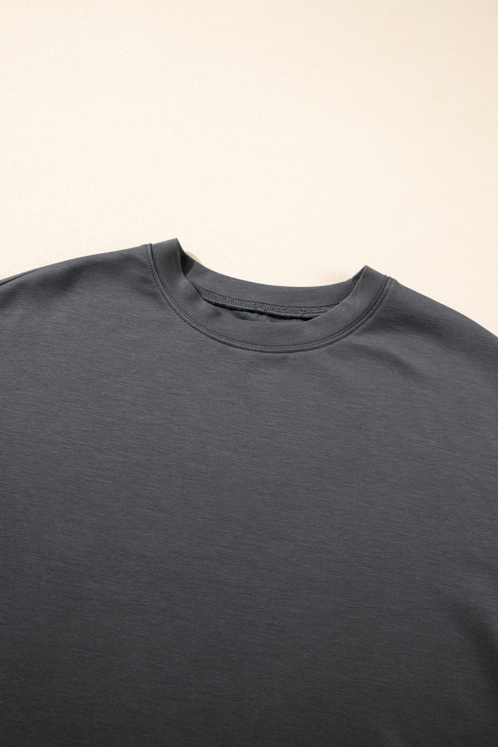 Green Solid Color Quilted Long Sleeve Top and Wide Leg Pants Set