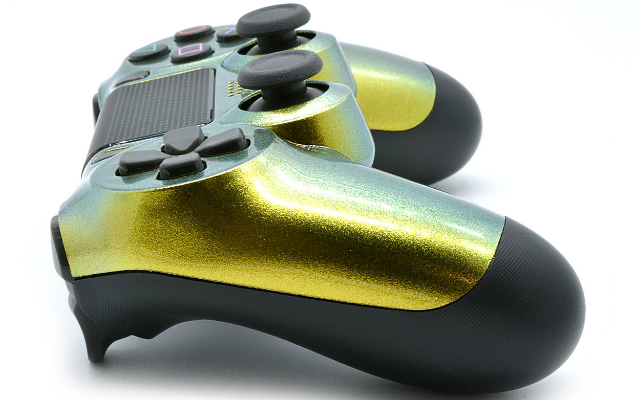 "Chameleon" Ps4 PRO Custom UN-MODDED Controller Exclusive Unique Design with CUSTOM LIGHTBAR